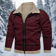 Alpha | Lederjacke mit Teddyfutter