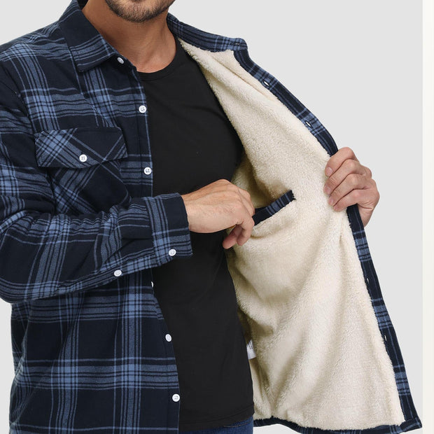 Auro | Flanell Jacke mit Teddyfutter