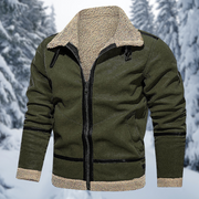 Alpha | Lederjacke mit Teddyfutter