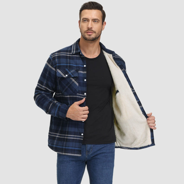 Auro | Flanell Jacke mit Teddyfutter