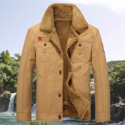 Vogue | Herren- Lederjacke mit Sherpa Futter
