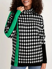 Eva - pull col roulé à motif all-over