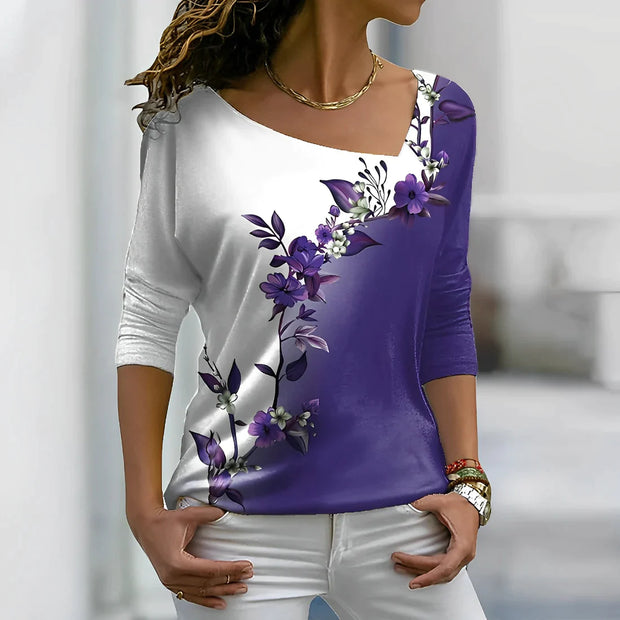 Octavia - Chemise à imprimé floral contrasté