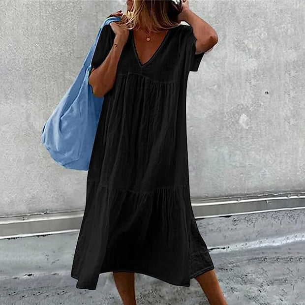 Jasmine - Robe simple à volants