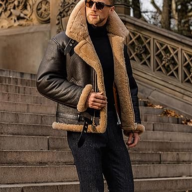 Vigor | Gefutterte Kunstlederjacke für Herren