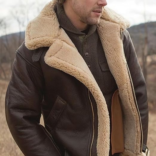 Vigor | Gefutterte Kunstlederjacke für Herren