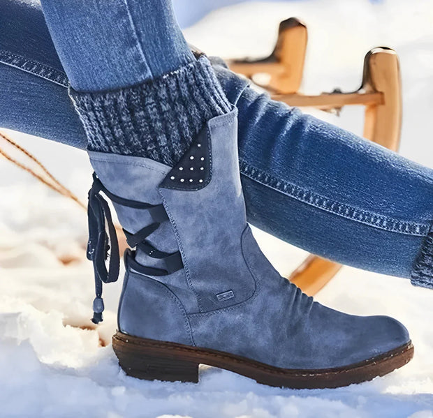 Louisa - Bottes d'hiver chaudes en laine avec soutien orthopédique pour femme