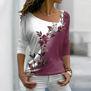 Octavia - Chemise à imprimé floral contrasté