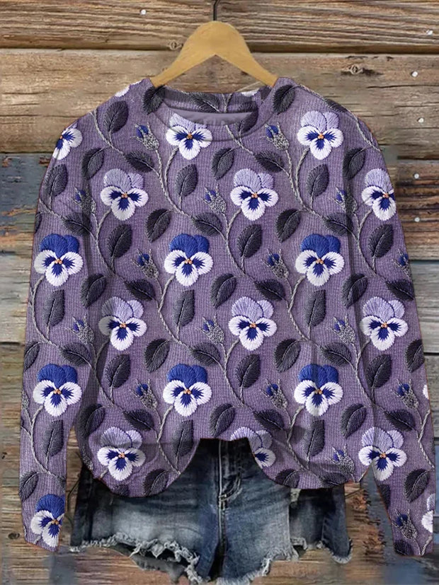 Alena - sweat-shirt à imprimé floral graphique
