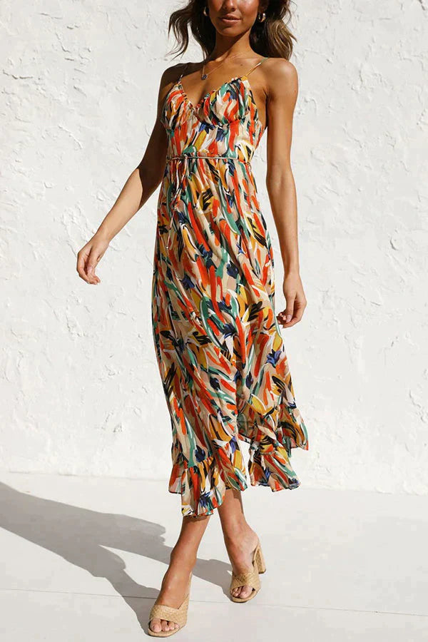 Georgina - Robe midi colorée