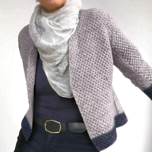 Lalaine - Cardigan violet à manches longues
