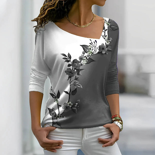 Octavia - Chemise à imprimé floral contrasté
