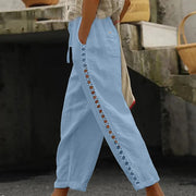 GRETA - Stickerei Blume Hose