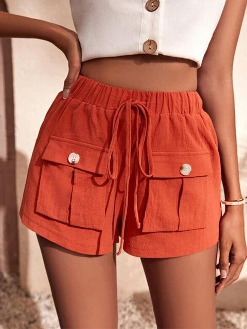 ALISHA - Short cargo décontracté à taille élastique