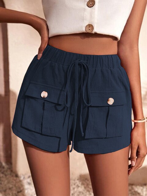 ALISHA - Short cargo décontracté à taille élastique