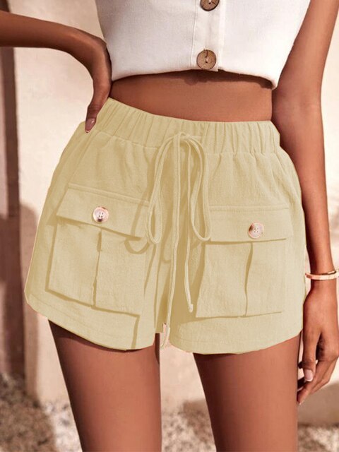 ALISHA - Short cargo décontracté à taille élastique