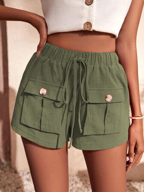ALISHA - Short cargo décontracté à taille élastique