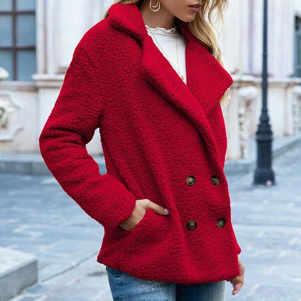 AMARA - Élégante veste en fausse fourrure