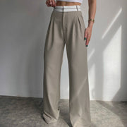 Diana - Pantalon droit taille haute tendance