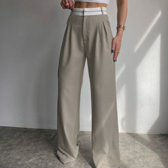 Diana - Pantalon droit taille haute tendance