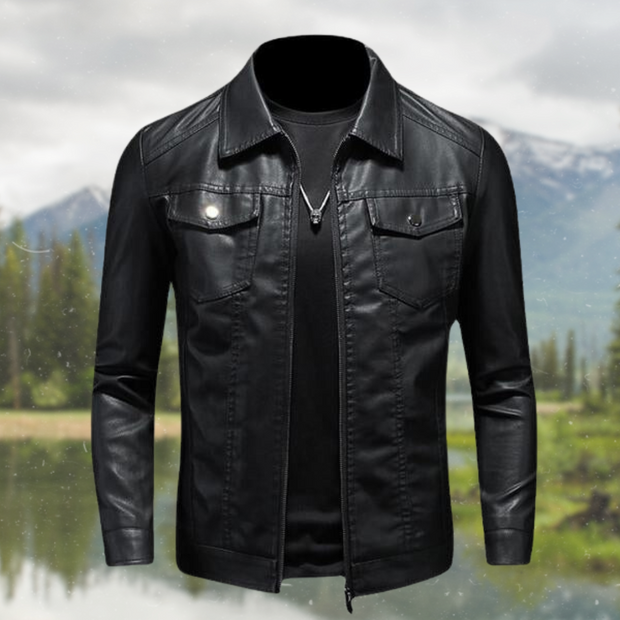 Noble | Schwarze Lederjacke für Herren
