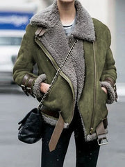 Caroline - Veste en cuir à boucle