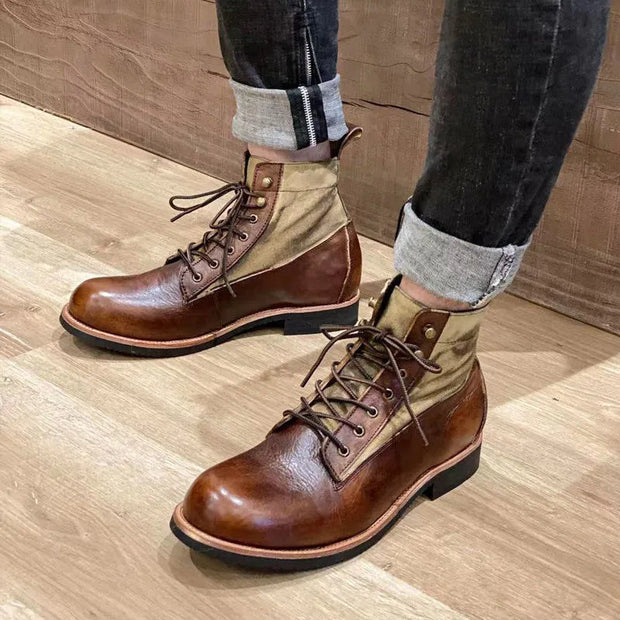 Mode - bottes en cuir véritable