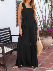 SAVANNAH - Einfarbiger Jumpsuit mit hoher Taille