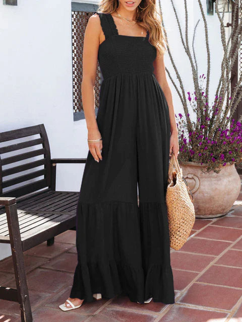 SAVANNAH - Einfarbiger Jumpsuit mit hoher Taille