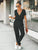 EMMA - Kurzärmeliger Jumpsuit mit V-Ausschnitt