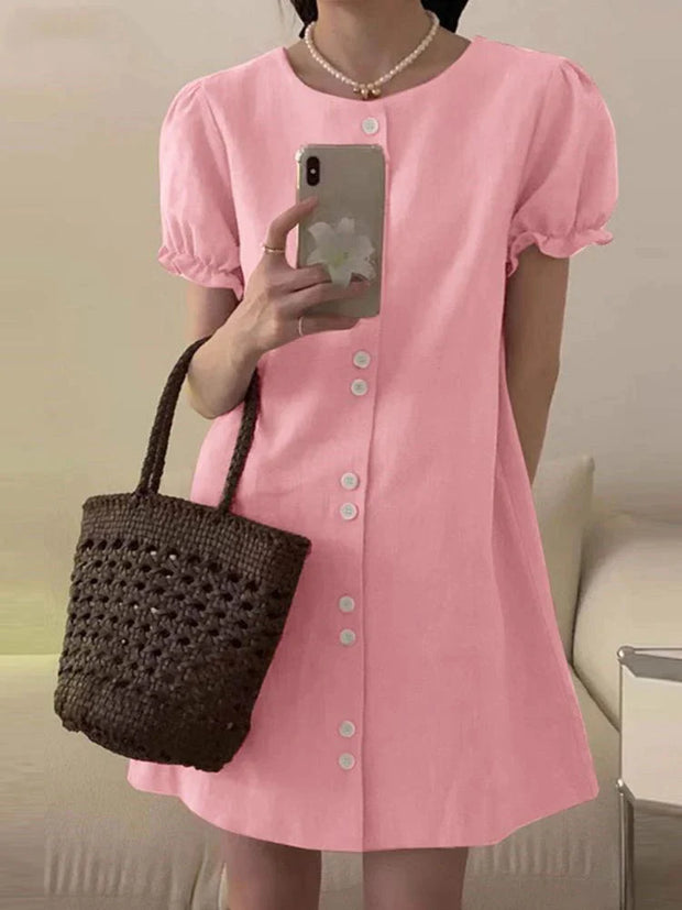 JADE - Robe à manches bouffantes