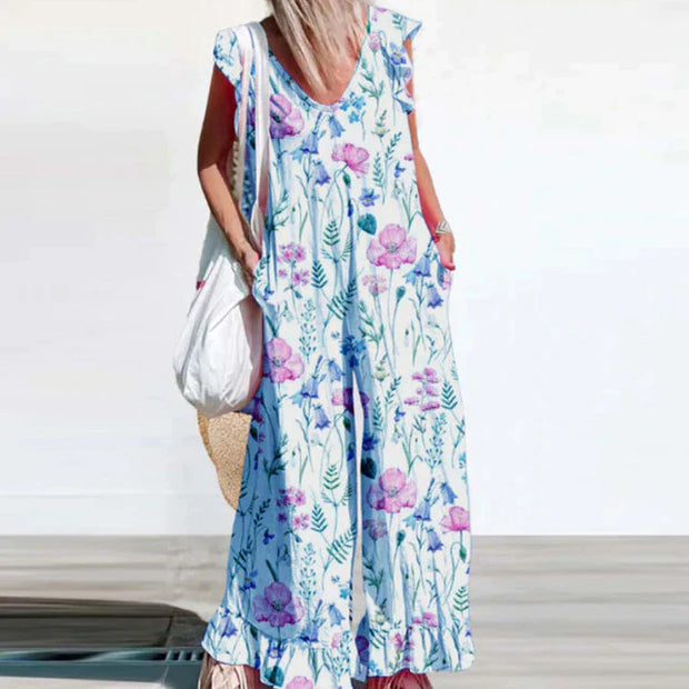 ALICE - Jumpsuit mit gerafften Fliegenärmeln