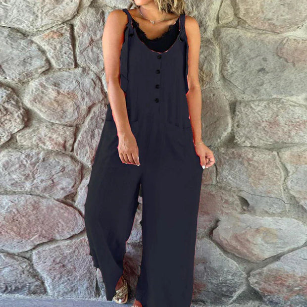 HARPER - Ärmellose Tasche Lose Jumpsuits