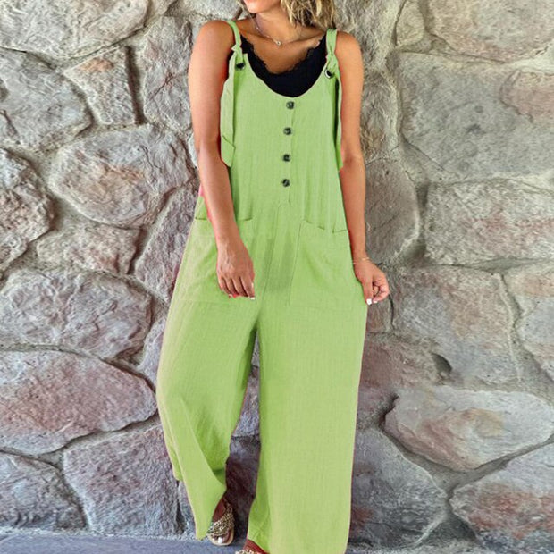 HARPER - Ärmellose Tasche Lose Jumpsuits