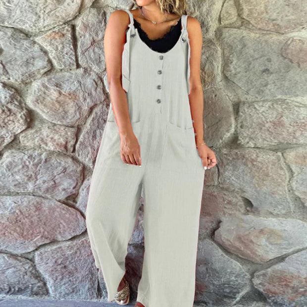 HARPER - Ärmellose Tasche Lose Jumpsuits