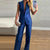Janice - Ensemble gilet et pantalon mercerisés dos nu à la mode