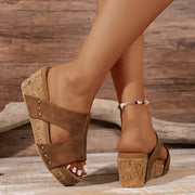 ANIZA - Orthopädische Retro-Keilsandalen