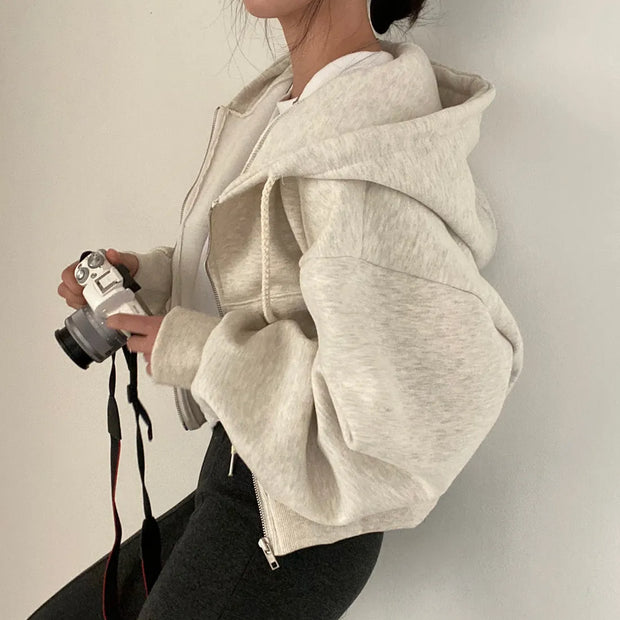 Inez - Übergroße Sweatshirts mit Reißverschluss