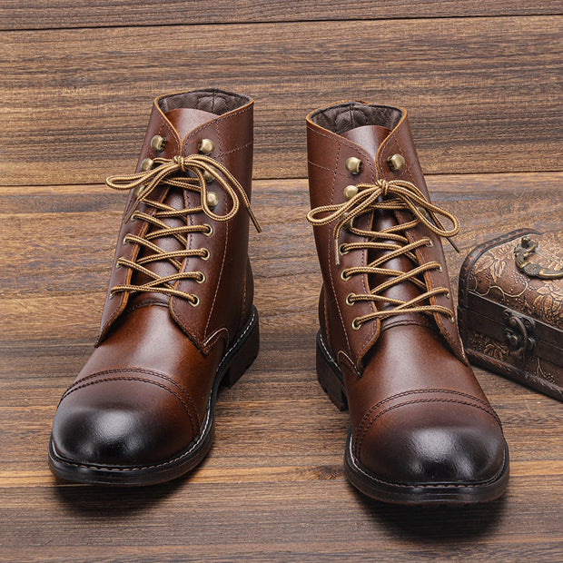 Bottines en cuir naturel Gait