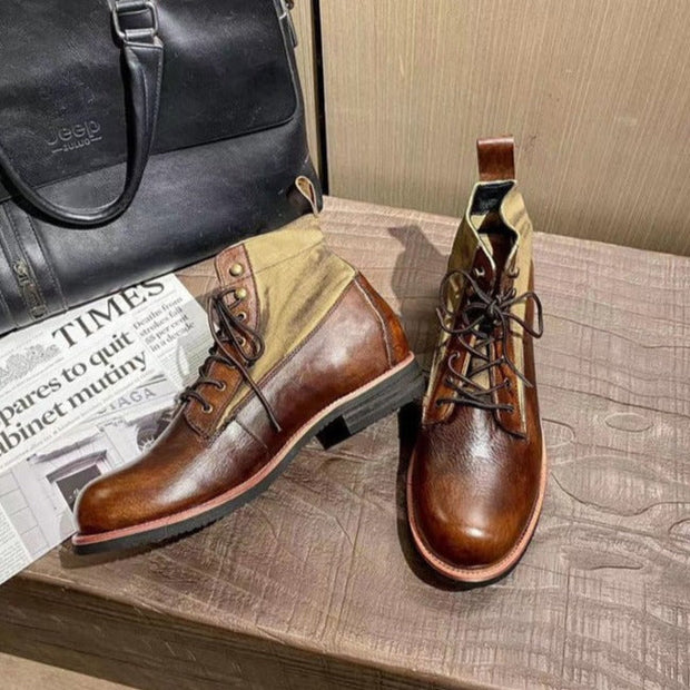 Mode - bottes en cuir véritable