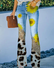 Ada - Jean à motif floral