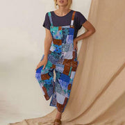 CLAIRE - Vintage Print Weites Bein Jumpsuit