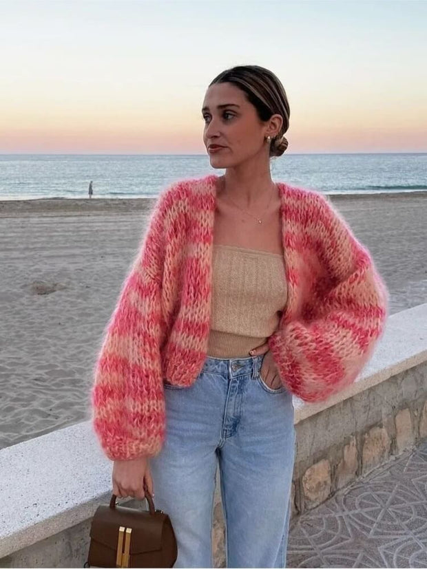 Bridget - Pull ouvert rayé