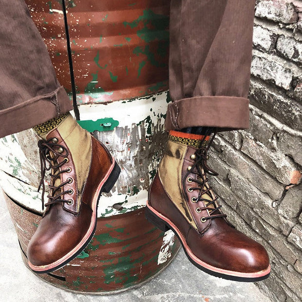 Mode - bottes en cuir véritable