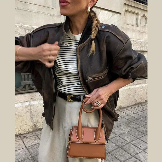 Margaret - Veste tendance avec zip sur le devant