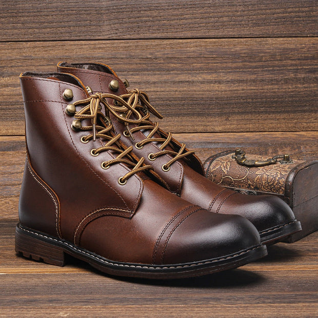 Bottines en cuir naturel Gait
