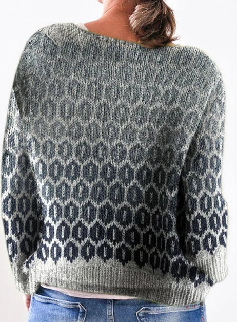 Emma - Pull gris avec détails