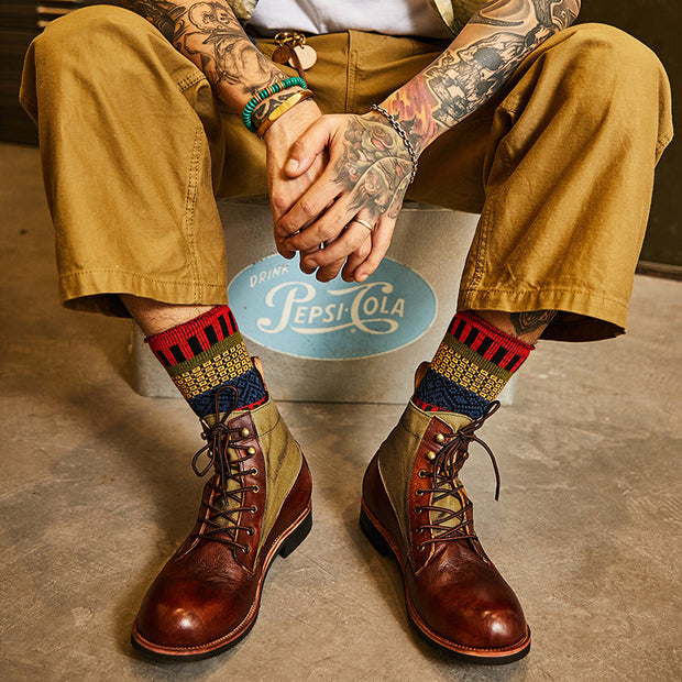 Mode - bottes en cuir véritable