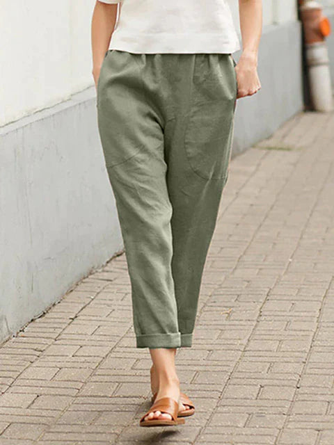 HAILEY - Unifarbene gerade Hose