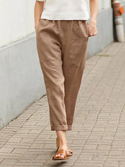 HAILEY - Unifarbene gerade Hose